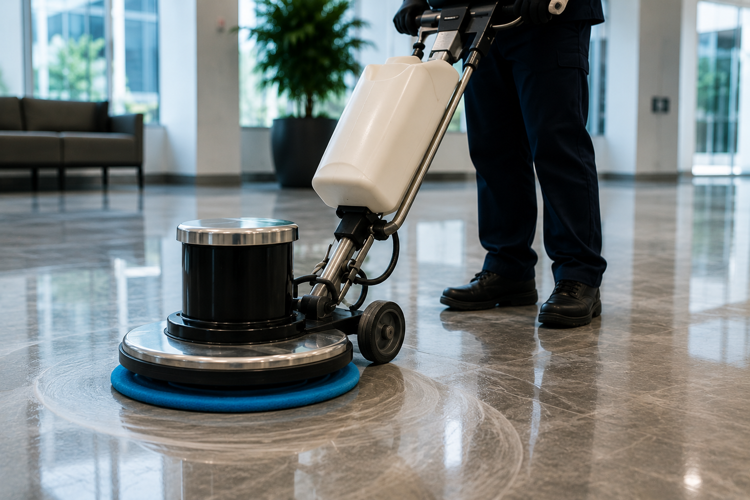 Commercial floor polishing and maintenance